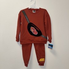 Lightning McQueen fanny pack Sweater and pants set 2 Piece maroon 5/6