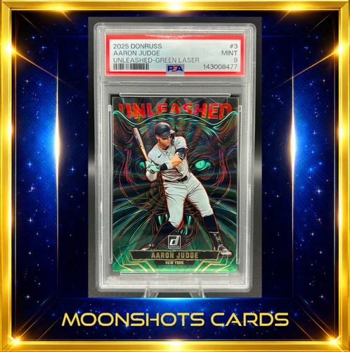 2025 Donruss Unleashed Aaron Judge Green Laser PSA 9 - Yankees