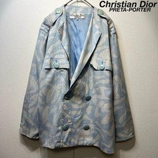 Vintage Christian Dior Ladies' All-over print rayon tailored jacket blazer
