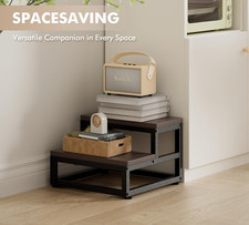 2-Step Waterproof HDPE Step Stools for Adults Kids, Heavy Duty Metal Frame St...