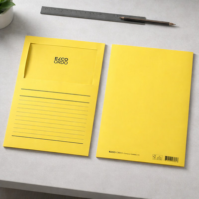 ELCO 100 Stück Organisationsmappen mit Sichtfenster gelb 220 x 310 mm 120 g/m²