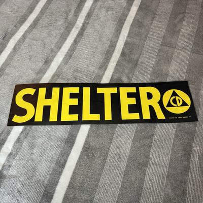 Vintage CD Shelter Civil Defense Sticker Sign Halco Company 19inx6in RARE UNUSED