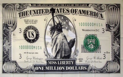 MILLION  DOLLAR  NOVELTY 3'X 5' POLY FLAG