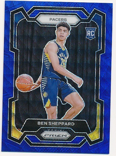 BEN SHEPPARD 2023-24 PANINI PRIZM BLUE WAVE #172 RC ROOKIE INDIANA PACERS MINT