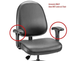 ULINE Paire d'armes réglables pour la main-d'oeuvre poly de luxe - Noir (H-3738)