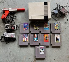Nintendo NES Console Bundle with Controllers, Zapper, Games