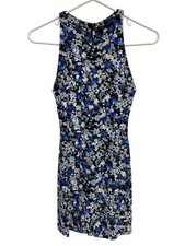 Zara Romper Size Small Floral Sleeveless Blue Black Bohemian Summer Resort NEW