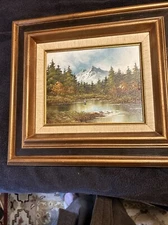 Fly Fisherman On A Mountain Stream Painting By Listed Artist K Beiber