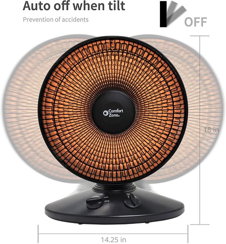 Portable Space Heater Home Office Electric Comfort Warm Room Adjustable Fan Warm - Picture 3 of 5