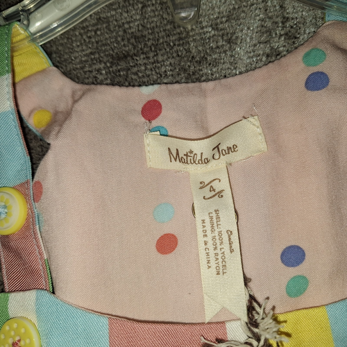 Matilda Jane Romper Cali Queen Romper size 4 NEW Ruffles and Pockets - 第 9/13 張圖片