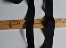 BLACK SOLID GROSGRAIN RIBBON 1 INCH WIDE X 4 PIECES  EACH 2 YARDS LONG