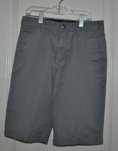 Volcom Corpo Class Boy's Gray Friendly Chino Flat Front Shorts 27 Size 14 - Picture 3 of 20