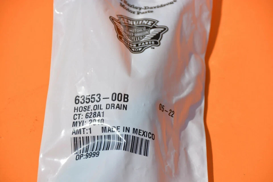 HARLEY NEW OEM Oil Tank Drain Line Hose Softail Heritage Fatboy
