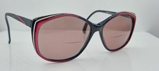 Vintage Marchon Cataline Black Pink Oval Sunglasses France FRAMES ONLY