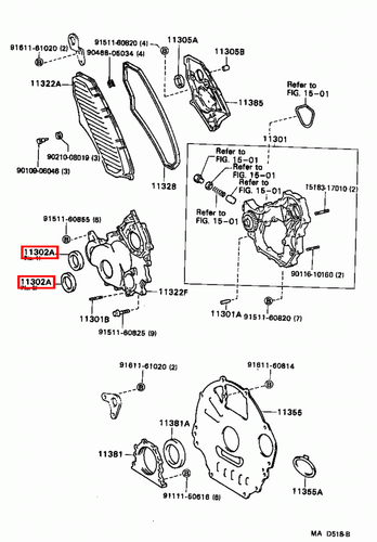 Genuine LandCruiser HDJ81 HDJ80 1HD Timing Cover Injector Fuel Pump Oil Seal - Picture 10 of 20