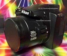 FRONT SLIP-ON PUSH-UP LENS CAP DIRECTLY to CAMERA NIKON COOLPIX P500 P 500+HOLDR