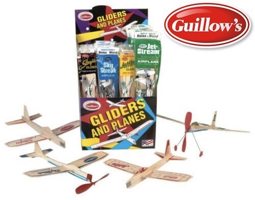 Lot Set 4 Rubber Powered Airplanes & Gliders Jetfire