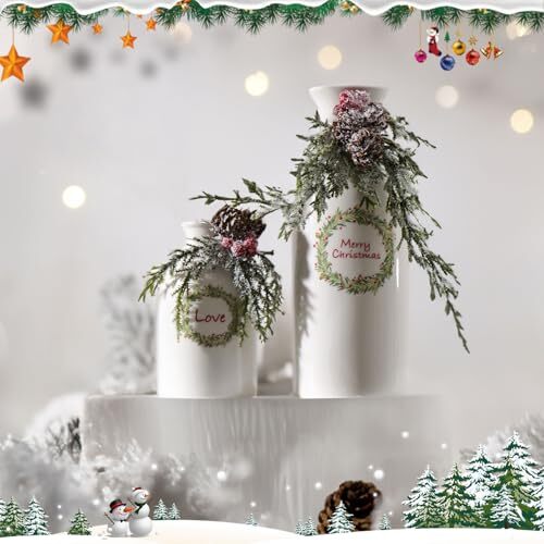 Ceramic Vases Christmas Decorations Set for Indoor Home Decor - Farmhouse - Picture 8 of 8
