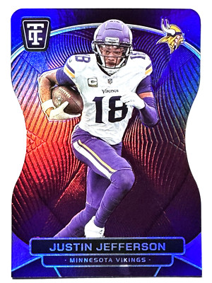 COLOR MATCH JUSTIN JEFFERSON Vikings 2024 Totally Certified PURPLE DIECUT #d/75