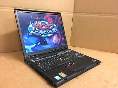 IBM T40 vintage laptop 40GB HDD 512MB RETRO GAMING computer