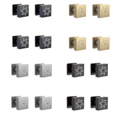 4pcs Dual Function Shower Jets Body Spray Brass Square Showerhead Body Spray Spa