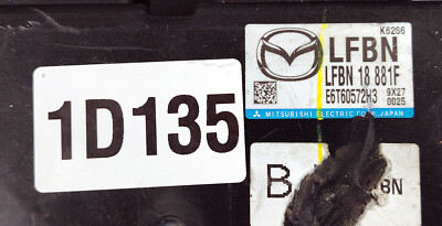 2009-2011 Mazda Axela BLEFP Engine Control Unit ECU LFBN-18-881F