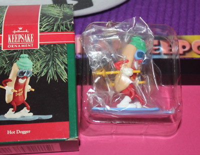 Hallmark Keepsake Hot Dogger Holiday Christmas Vintage Ornament 1990 QX4976