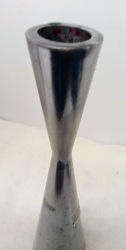 Vintage Heavy Pewter Taper Candleholder 9" Tall 2.5" Base 1" Top - Picture 5 of 9