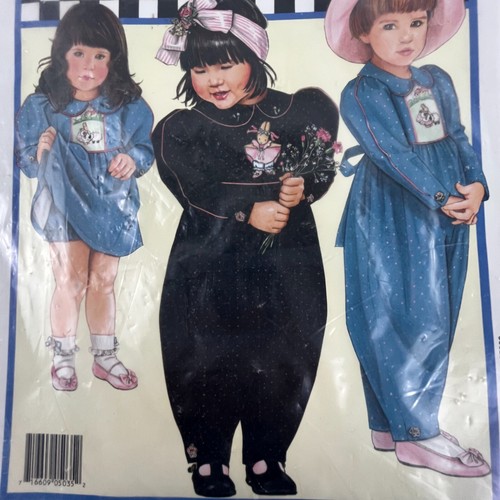 Daisy Kingdom 5035 Megan Coverall Jumpsuit & Dress Child Sz 6M-6X Pattern VTG UC - Picture 3 of 6