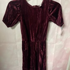 Cat Jack Girls Burgundy Short Sleeve jumper