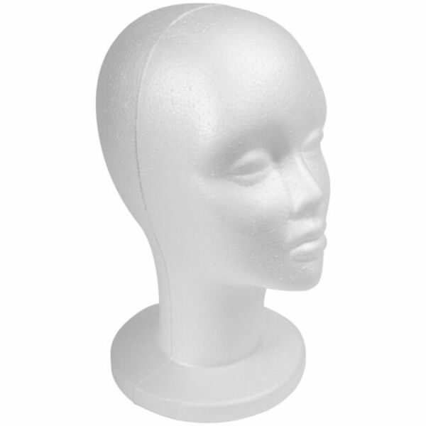 Shany Styrofoam Model Heads/Hat Wig Foam Mannequin - 11 Round Base - 1 Piece