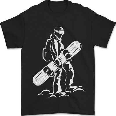 A Snowboarder Snowboarding Herren T-Shirt 100% Baumwolle
