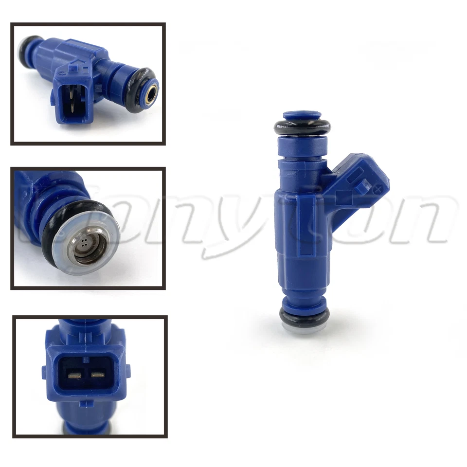 Inyector de combustible compatible con flujo OEM actualizado 8 unidades para Mercedes ML320 SLK320 ML55 C43 E55 Foto 4 de 4