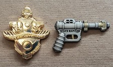 BUCK ROGERS SPACE RANGER RAY GUN  SOLAR SCOUT LAPEL PINS - 2 pins