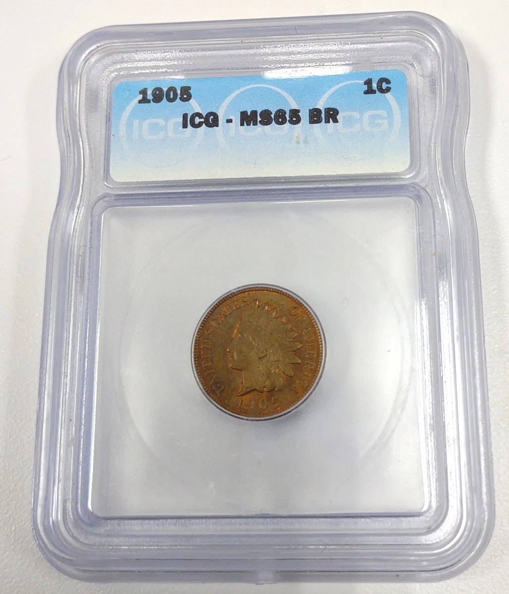 MS 65 Graded 1905 Year Indian Head Small Cents (1859-1909) for