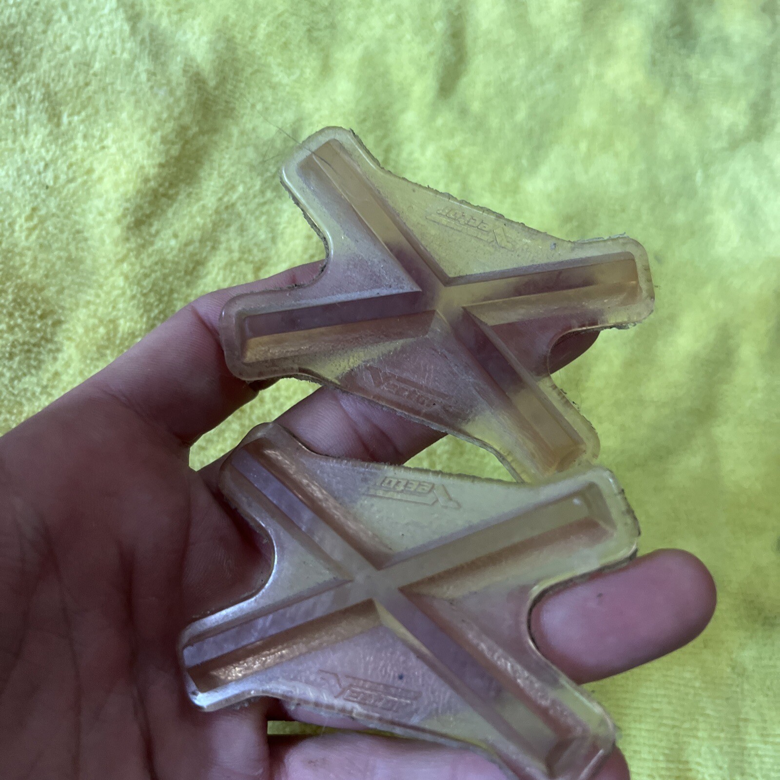 Used Vector Snowboard stomp pad clear X's 2 Piece USA made Just Add Sticky!