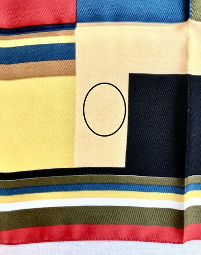 Vintage Liz Sinclair Scarf Multicolor Geometric Striped Square 26" Made in Italy - Picture 5 of 6