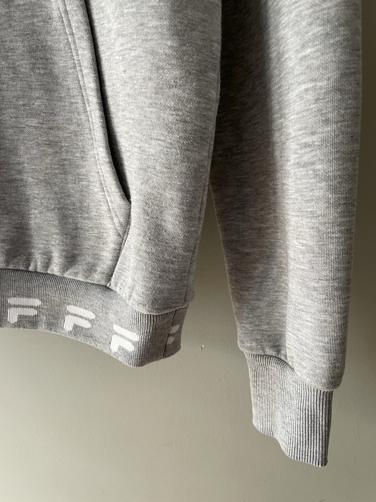 Felpa con cappuccio logo FILA grigia taglia XS misto cotone felpa con cappuccio streetwear attiva