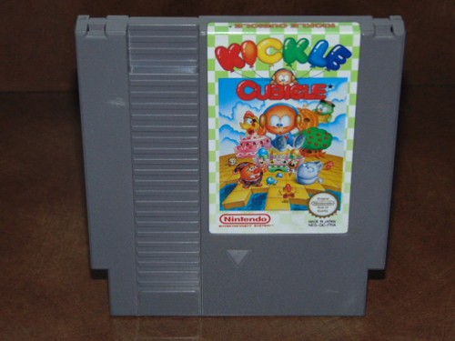Jeu NES Kickle Cubicle - Version UKV - Boîte Et Notice - Bon état