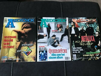 Aardschok 3 Stück 1997 Metallica-Sepultura-Kreator-Whitesnake-AC/DC