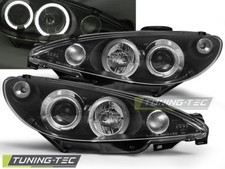 FARO PROIETTORE PER PEUGEOT 206 10.98-02 ANGEL EYES NERO