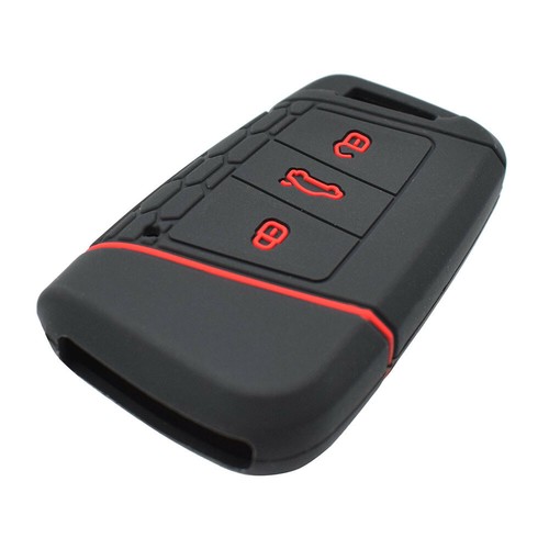 For Skoda Kodiaq Superb A7 Silicone Car Key Case 3 Button Remote Fob Cover Shell - Picture 4 of 6