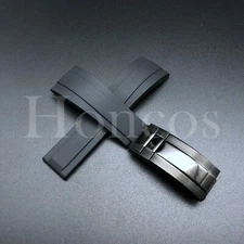 20 21 22MM RUBBER STRAP BAND FITS FOR ROLEX DATEJUST SUB GMT DAYTONA REPLACEMENT