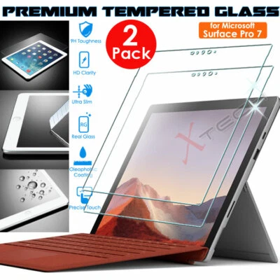 NOT SPECIFIED 2x Genuine TEMPERED GLASS Screen Protectors for Microsoft Surface Pro 7 / 7 Plus