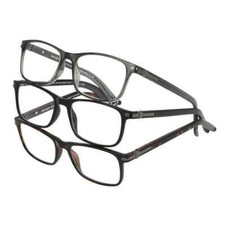 DESIGN OPTICS BY FOSTER GRANT 1.25 RECTANGULAR READING GLASSES 3 PACK NIOB