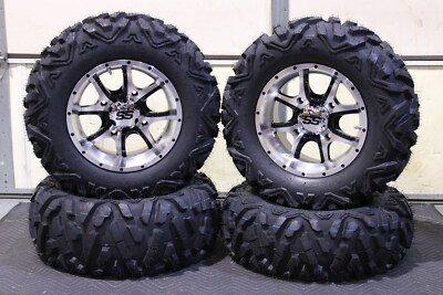 KAWASAKI MULE SX 27'' QUADKING ATV TIRE 14'' COBRA M/B WHEEL KIT KAW1CA BIGGHORN