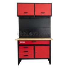 BANCO DA LAVORO TAVOLO OFFICINA CASSETTI PARETE PORTA UTENSILI WHL1200
