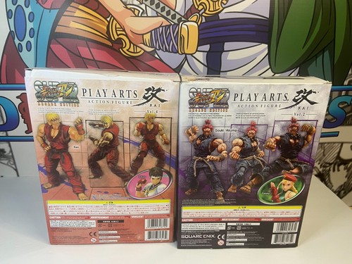 PLAY ARTS KAI- KEN Super Street Fighter IV Arcade Edition 8d & Akuma LOT USED - Picture 4 of 14