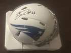 Marcus Jones New England Patriots Autographed Signed Mini Helmet JSA Authenticat