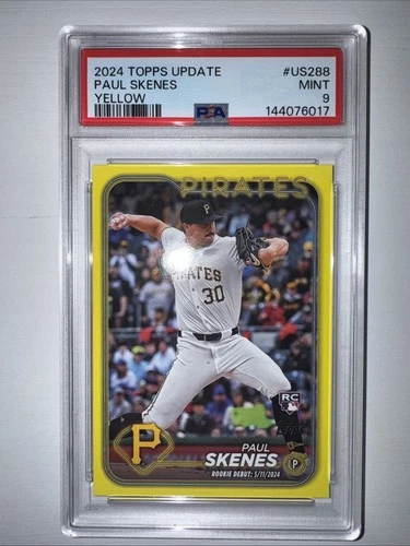 2024 Topps Update Series - Rookie Debut Paul Skenes #US288 Yellow (RC) PSA 9